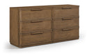Tiberio Oak Veneer And Solid Wood Dresser - Brown