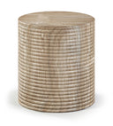 Rapallo Concrete Indoor/Outdoor End Table - Beige