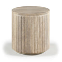 Catania Concrete Indoor/Outdoor End Table - Travertine