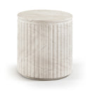 Catania Concrete Indoor/Outdoor End Table - White