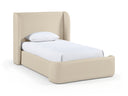 Warby Vegan Leather Upholstered Twin Bed - Beige