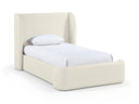 Warby Vegan Leather Upholstered Twin Bed - Cream