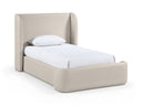 Warby Vegan Leather Upholstered Twin Bed - Taupe