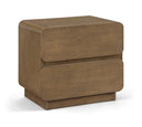 Adagio 28" Solid Wood And Oak Veneer Nightstand - Brown