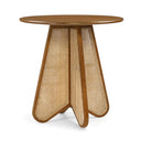 Butterfly 36" Solid Wood And Natural Cane Counter Height Table - Brown