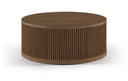 Madera Oak Veneer And Solid Wood With Caster Wheels Coffee Table - Brown