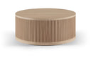 Madera Oak Veneer And Solid Wood With Caster Wheels Coffee Table - Natural