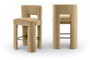Zuno Velvet Performance Fabric Upholstered Bar Stool - Camel