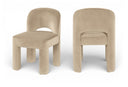 Celine Velvet Performance Fabric Upholstered Dining Chair - Beige