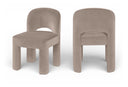 Celine Velvet Performance Fabric Upholstered Dining Chair - Taupe