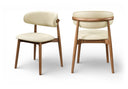 Leesa Vegan Leather Upholstered Dining Chair - Cream