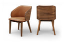 Glenwood Vegan Leather Upholstered Dining Chair - Cognac