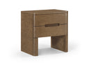 Caswell 24" Oak Veneer And Solid Wood Nightstand - Brown