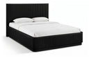 Astrid Solid Wood And Oak Veneer Bed - Black