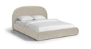Celine Velvet Upholstered Bed - Cream