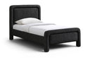 Baylor Fabric With Interwoven Chenille Upholstered Twin Bed - Black