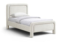 Baylor Fabric With Interwoven Chenille Upholstered Twin Bed - Cream