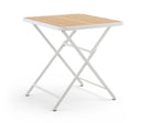Marilla 27.75" Iron Patio Dining Table - White