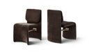 Slique Performance Fabric Upholstered Dining Chair - Brown