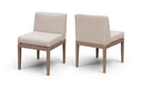 Solace Olefin Performance Fabric Outdoor Patio Dining Side Chair - Beige