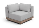 Solace Olefin Performance Fabric Outdoor Patio Corner Modular Chair - Grey