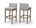 Solace Olefin Performance Fabric Outdoor Patio Bar Stool - Grey