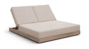 Solace Olefin Performance Fabric Outdoor Patio Double Chaise Lounge - Beige