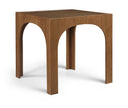 Waldorf 36.25" Tempered Glass Top Counter Height Table - Brown