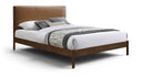 Arielle Vegan Leather Upholstered Bed - Cognac