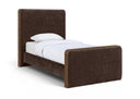 Dalton Fabric Upholstered Twin Bed - Brown