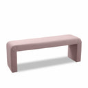 Minimalist Velvet Upholstered Bench - Pink