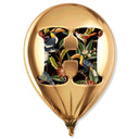 Gold Monogram Balloon by Oliver Gal, view 29