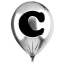 Silver Monogram Balloon by Oliver Gal, view 10