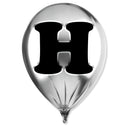 Silver Monogram Balloon by Oliver Gal, view 198