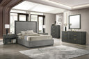 Santa Barbara + Santa Monica - Modern Grey Fabric + Grey Wash Bedroom Set