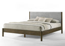 Carolina - Modern Grey Fabric + Wenge Bed