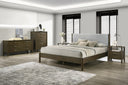 Carolina - Modern Grey Fabric + Wenge Bedroom Set