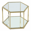 Sei Glass And Steel Coffee Table - Gold