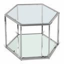 Sei Glass And Steel Coffee Table - Chrome