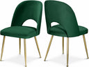 Logan Velvet Upholstered Dining Chair - Green