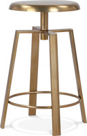 Lang Iron Adjustable Bar / Counter Stool - Gold