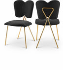 Angel Velvet Upholstered Dining Chair - Black