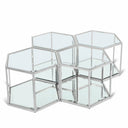 Sei Glass And Steel 4pc. Modular Coffee Table - Chrome