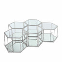 Sei Glass And Steel 5pc. Modular Coffee Table - Chrome