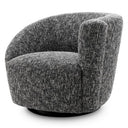 Black Asymmetrical Swivel Chair Colin