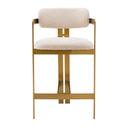 Rounded Back Boucle Counter Stool Donato
