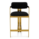 Rounded Back Boucle Counter Stool Donato