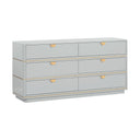 Julieta 62" Acacia Wood 6-Drawer Dresser