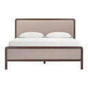 Hella Contract-Grade Velvet and Ash Wood Bed