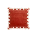 Scalloped Edge 24" Square Throw Pillow Cover